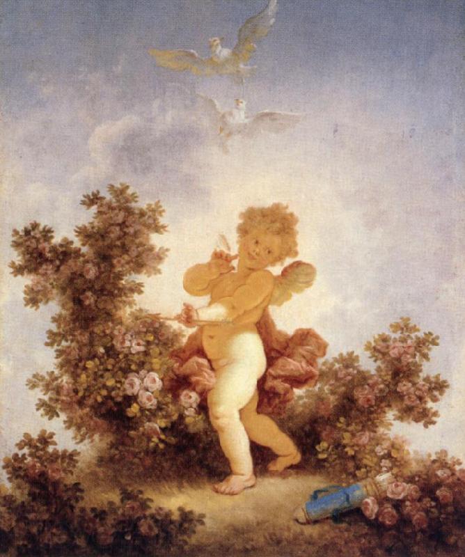 Jean-Honore Fragonard The Sentinel Norge oil painting art